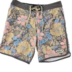 Howler Brothers Swim Shorts Mens 28 Multicolor Floral Lined Drawstring Pockets